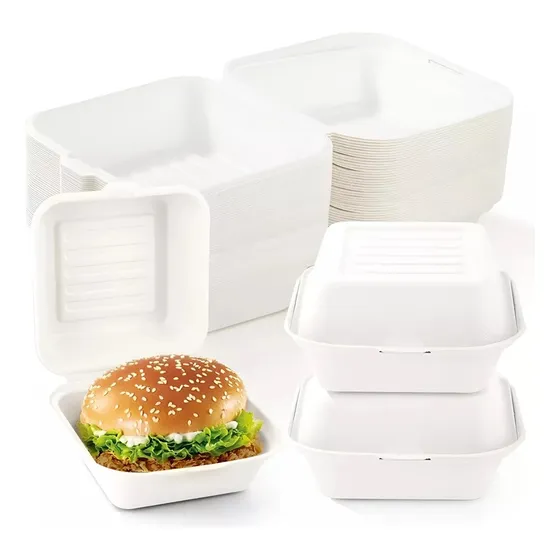 100 Envase Desechables Contenedor De Alimentos Compostables Bandejas Desechables Comida Envases Comida Contenedor De Comida Desechables Contenedor Alimentos Envases Biodegradables Pasteleriuscl