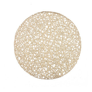8 Pcs Manteles Individuales Redondos Dorados Para Mesa Cena 8 Pcs Manteles Individuales Redondos Dorados Para Mesa Cena