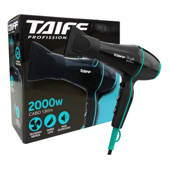 Secador Taiff Style 2000w Motor Ac Preto - 110v 127V