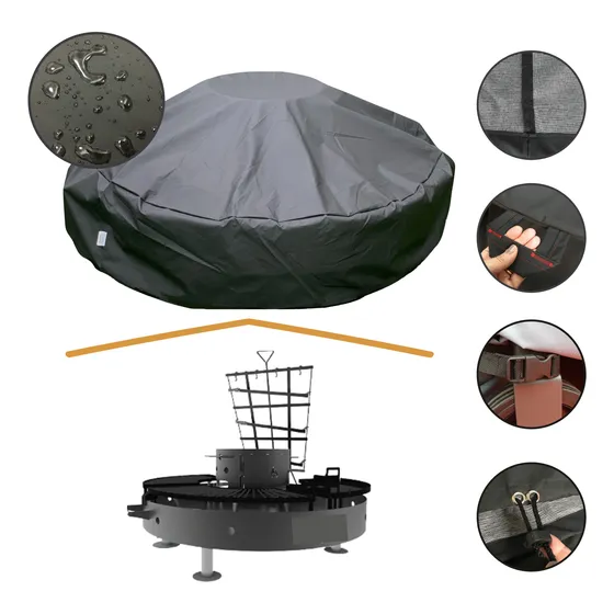 Funda Cubre Fogonero Asador 120 Cm Diámetro Impermeable