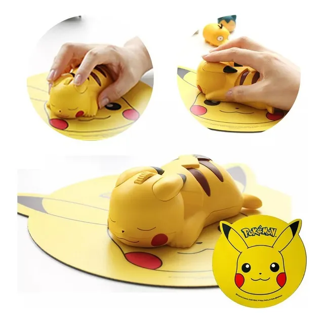 Zy Ratón Bluetooth Inalámbrico Pokémon Pikachu For Ordenador
