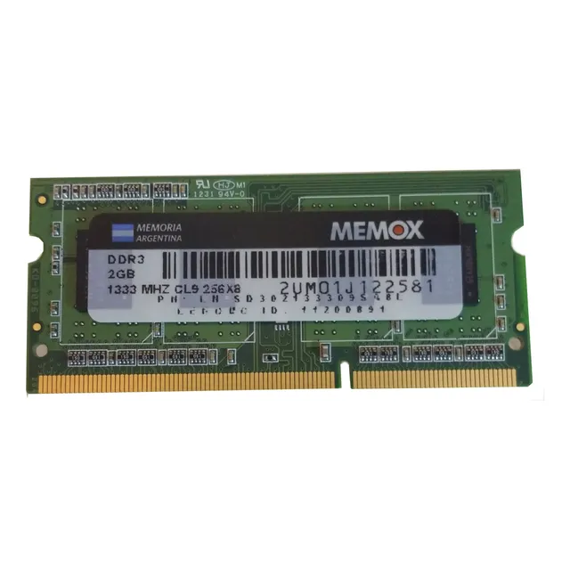 Memorias Ddr3 2gb 1333mhz So-dimm Pc3-10600 Notebook Netbook