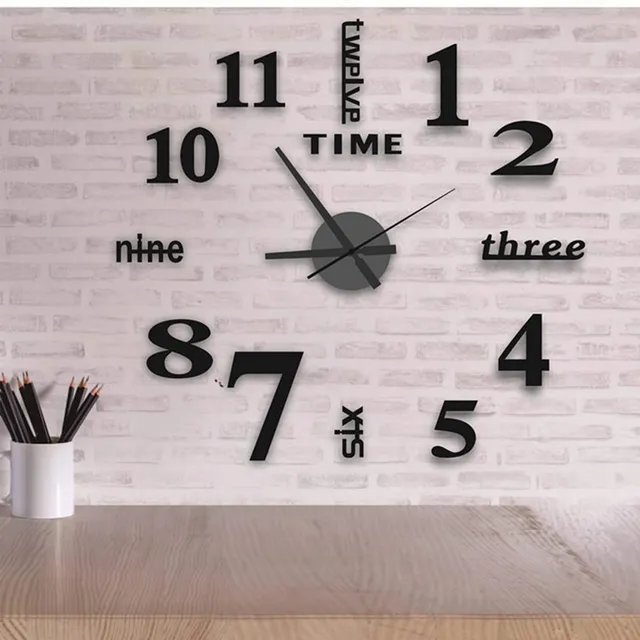 Reloj Pared Bricolaje 16  3d Marco Adhesivo Espejo Tictac