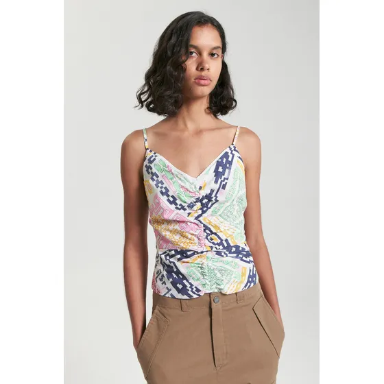 Top Macadamia Estampado De Mujer Maria Cher Algodón