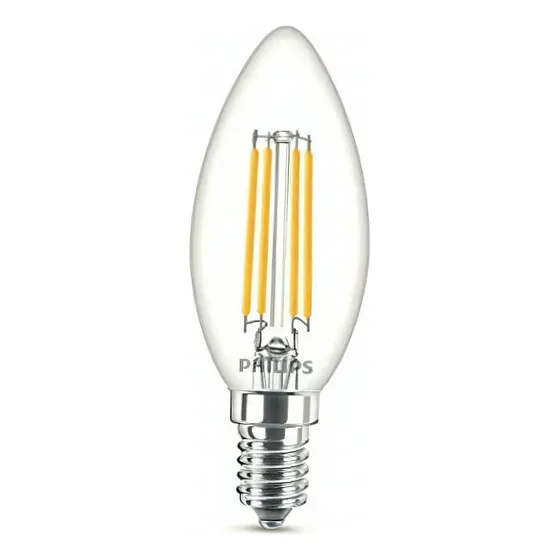 Philips Led Vela Luz Cálida 4.5w = 40w Base E14 3pack