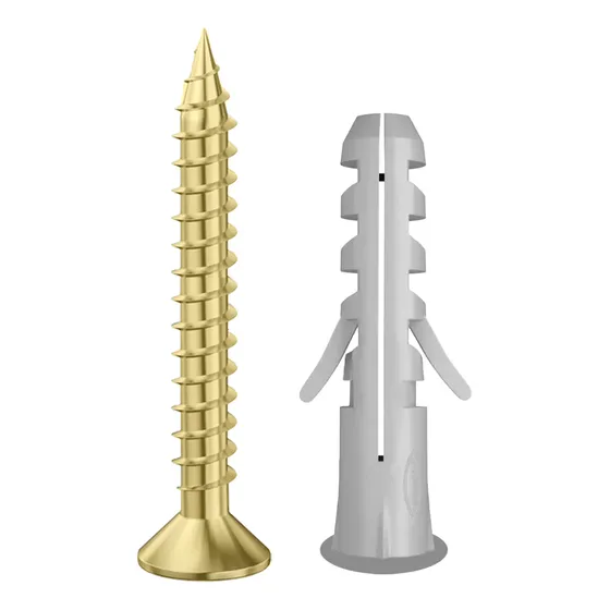 Tarugo con tope Fischer Sa 8 y tornillo Fix 5 X 45 Mm bolsa por 100 unidades