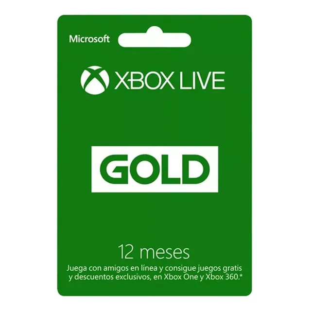 Membresía Xbox Live Gold 12 Meses