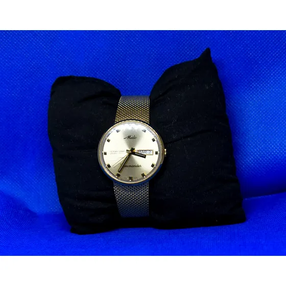 Reloj Mido Commander Hombre Acero Dorado Hebilla Doble
