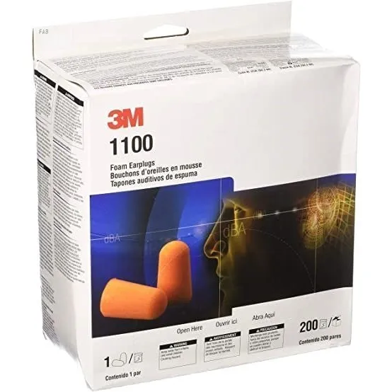 400 Tapones Auditivos De Espuma 3m Sin Cordon (200 Pares)
