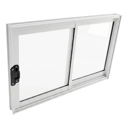 Janela De Correr Vitrô 2 Folhas 60x40 Branco Vidro Liso Alum Branco