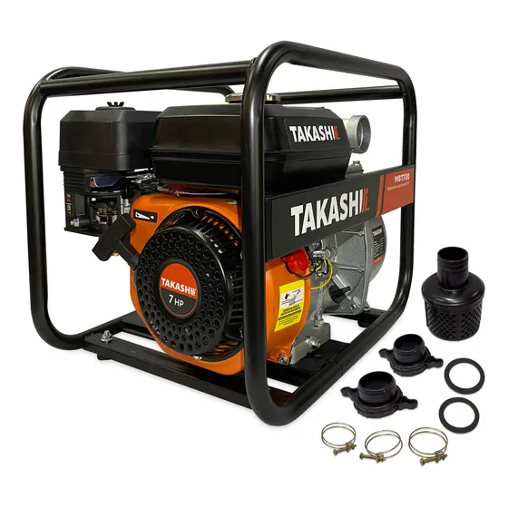 Motobomba Bomba 2x2 De Agua A Gasolina Alta presion Takashi 7hp Riego Autocebante