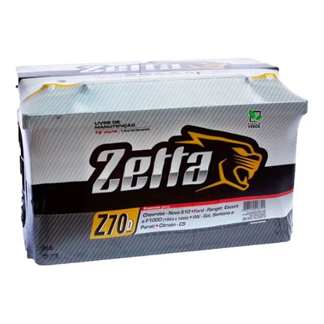 Bateria Automotiva, 70 Amperes Zetta S10, Ranger, C5