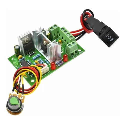 Pwm Controle Velocidade De Motor 12v 10a Chave Reversão
