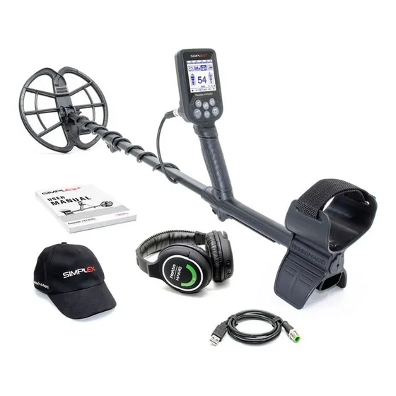 Detector De Metales Nokta Simplex Sum.+ Auri. Inal. + Gorra Color Gris Oscuro