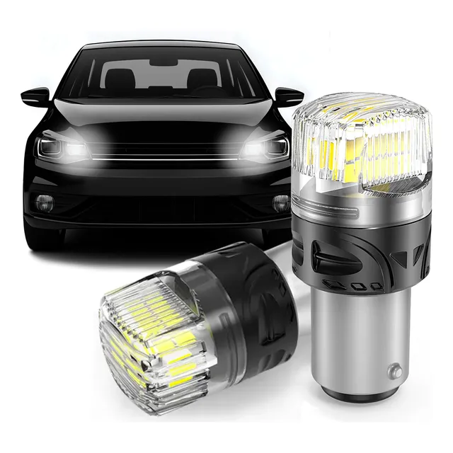 Par Ultra Led P21/5w 2 Polos 1157 6.000k Drl 1.400lm 14w 12v