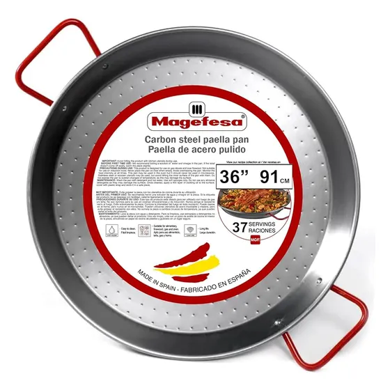 Paellera Paella Acero Pulido 90cm 47147 Magefesa