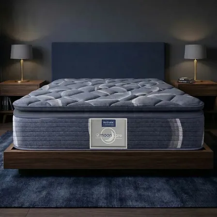 Colchón Individual Restonic Zen Moon Care 100×190 | Alta Densidad | Ortopédico Semi Firme Azul Oscuro