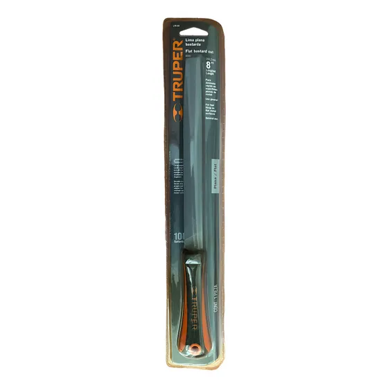 Lima Plana Bastarda De 8 Pulgadas Con Mango Truper Lpb-8b