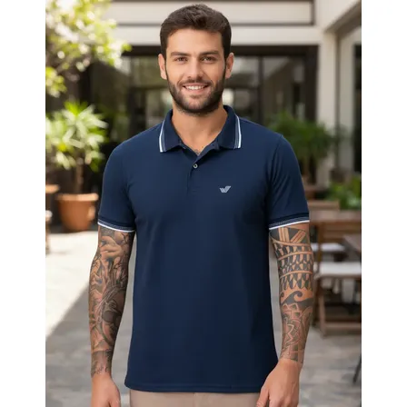 Camisa Gola Polo Masculina Algodão Premium Conforto Social
