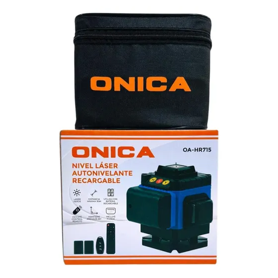 Nivel Láser  Recargable Onica Oa-hr715 Verde, Azul/negro