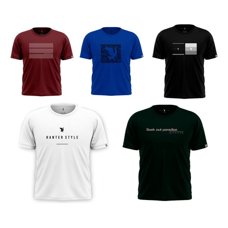 Kit 5 Camisetas Masculina Plus Size Hanter Style G1 Ao G4 Kit 5 Camisetas Masculina Plus Size Hanter Style G1 Ao G4