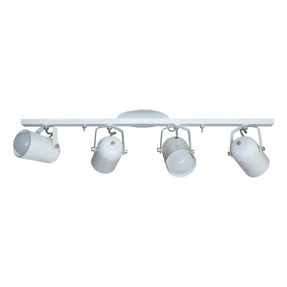Spot No Trilho Para 04 Lâmpadas - Ideal para Sala, Cozinha, Quarto cor Branco 127/220V Para lâmpadas E27