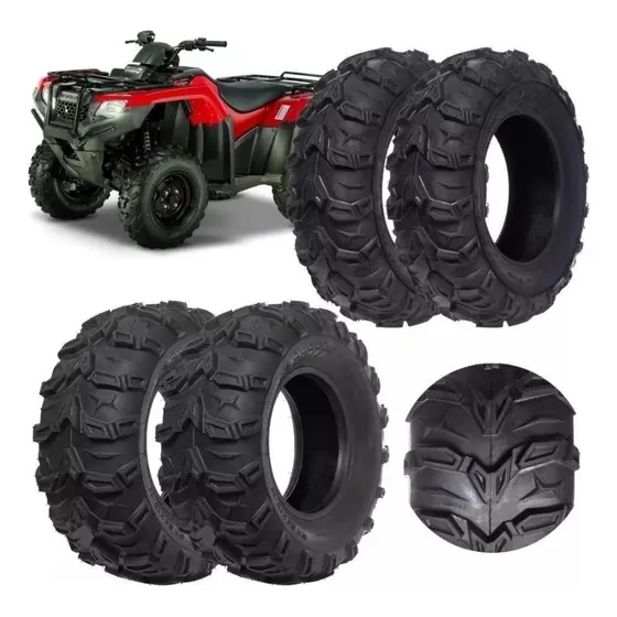 4 Pneus Quadriciclo Honda Fourtrax 24/8-12 + 24/10-11
