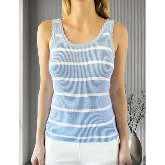 Musculosa Tejida Rayada Lulyna Mujer