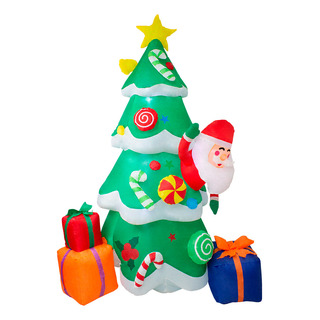 Inflable Navideño Arbol De Navidad Santa Con Luz Led 1.80 Mt Inflable Navideño Arbol De Navidad Santa Con Luz Led 1.80 Mt