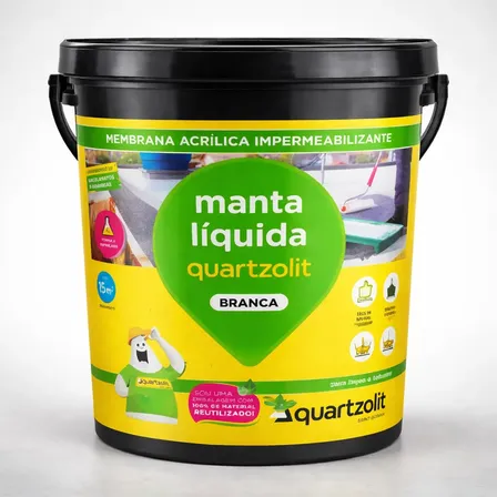 Impermeabilizante Manta Líquida Quartzolit Branco 1 8 K G. Branco Fosco