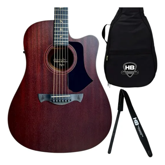 Violão Tagima Signature Juninho Afram Folk Capa + Correia