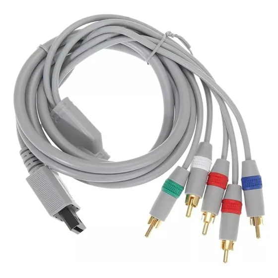 Cabo Video Componente Wii E Wii U Dourado Alta Fidelidade
