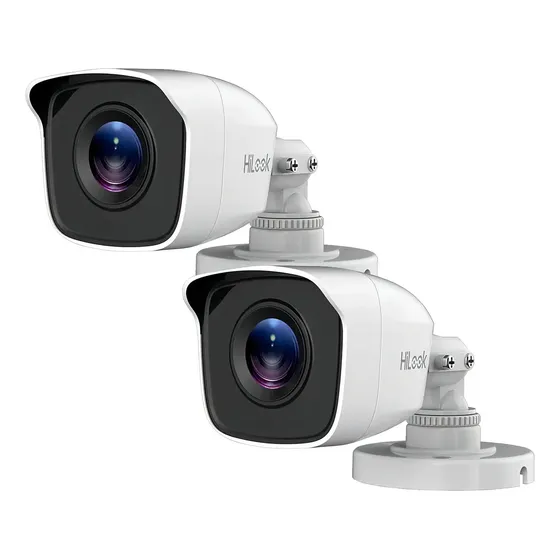 Kit 2 Cámara Hikvision Thcb120pc 2mp Lente 2.8mm Color Blanco