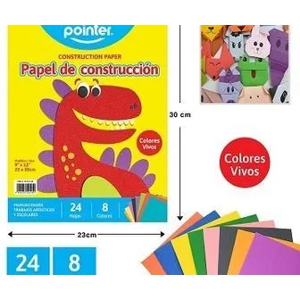Papel De Construcción X24 Hojas Pointer Mayor Y Detal 
