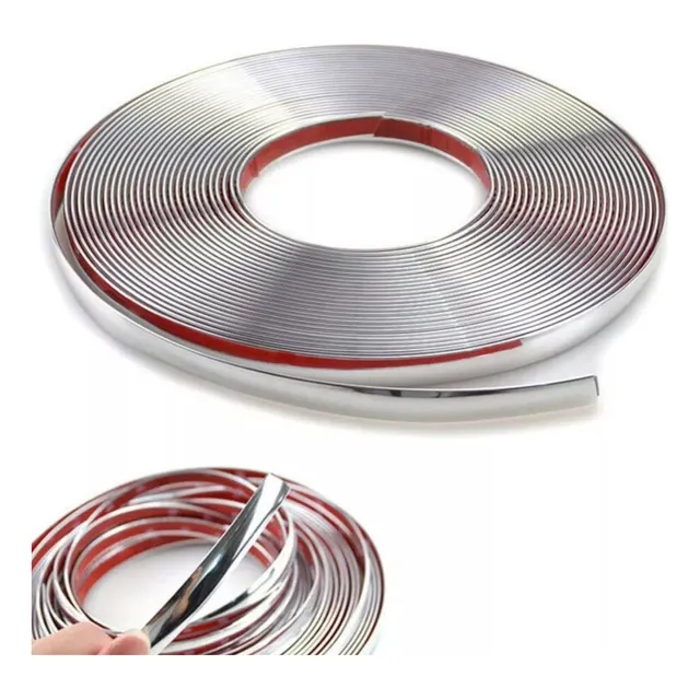 Moldura Decorativa Para Autos Cromada 20 Mm X 3 Metros