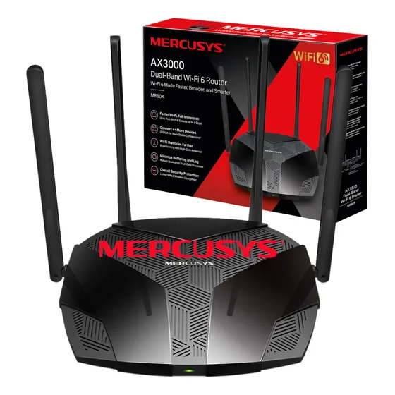 Router Inalambrico Mercusys Mr80x Wifi6 Ax3000 Gigabit Bcv