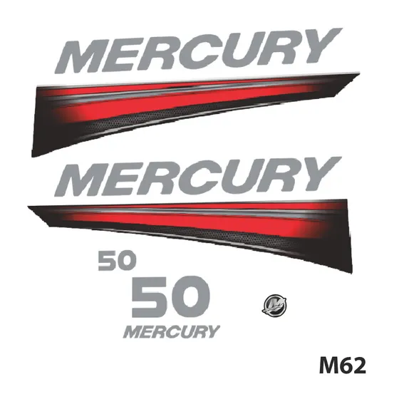 Calcos Outboars Mercury 50 Hp 2013 -2017 2t Grafica M 62