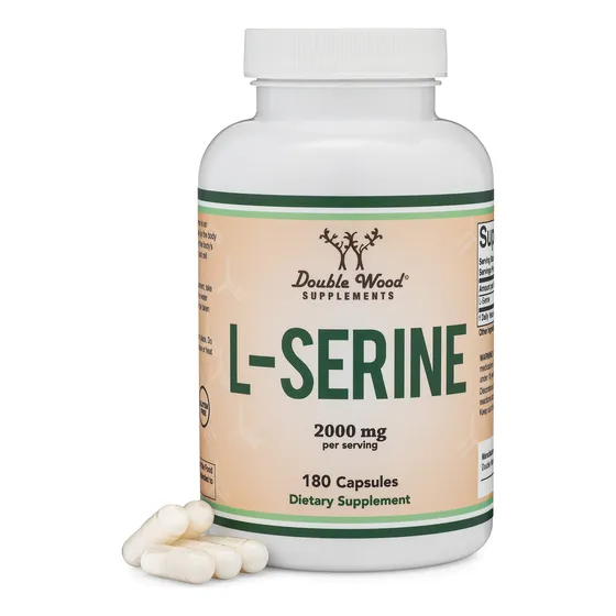 Suplemento Double Wood Supplements L-serina 2000 Mg 180 Cáps