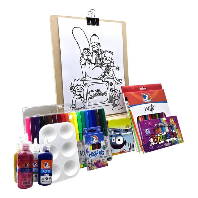 Atril Kit Arte Niños Set Infantil + Hojas P. Pintar Bluey