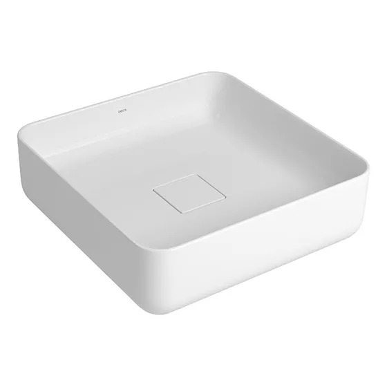 Bacha Deca De Apoyo 40x40 L.11040.17 Porcelana Blanca Acabado Brillante Color Blanco