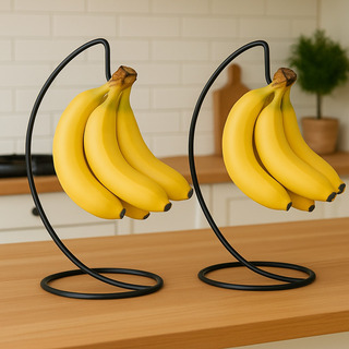 Suporte Para Cacho De Bananas Kit 2 Expositor Cozinha Suporte Para Cacho De Bananas Kit 2 Expositor Cozinha