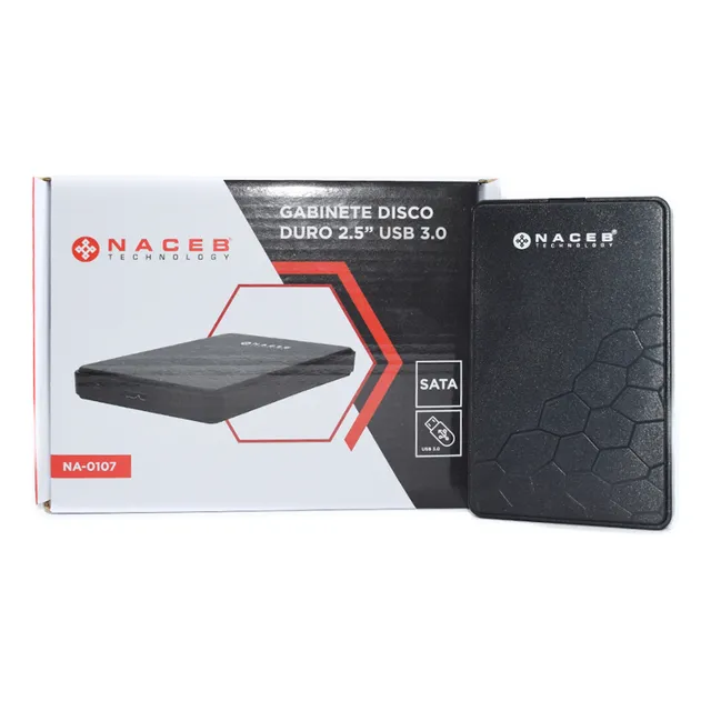 Naceb Tecnología Na-0107 Color Negro Gabinete Disco Duro 2.5 Sata Usb 3.0 