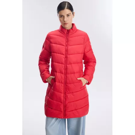 Campera Importada Portsaid Larga Roja Positano Mujer 