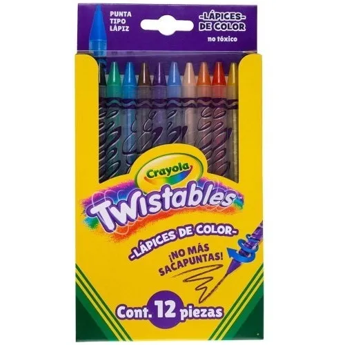 Lapices De Colores Crayola Twistables Con 12 Lapices Largos