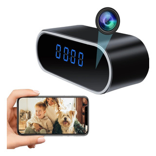 Cámara De Reloj 1080 Hd Wifi Con Visión App Y Alarma Inter Cámara De Reloj 1080 Hd Wifi Con Visión App Y Alarma Inter