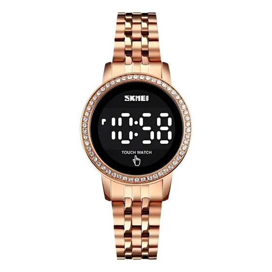 Reloj Electrónico Led Digital Mujer Skmei 1669 Correa Acero