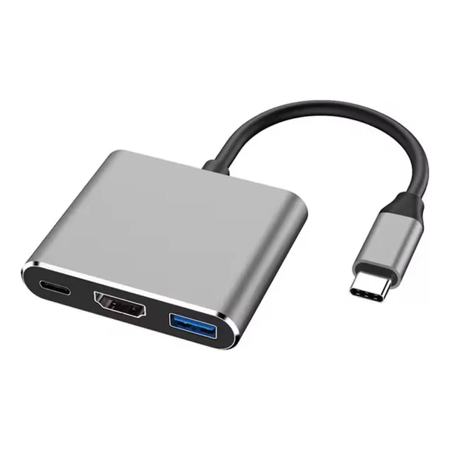 Adaptador Hub 3 En 1 Usbc A Hdmi Para Switch Macbook Steam