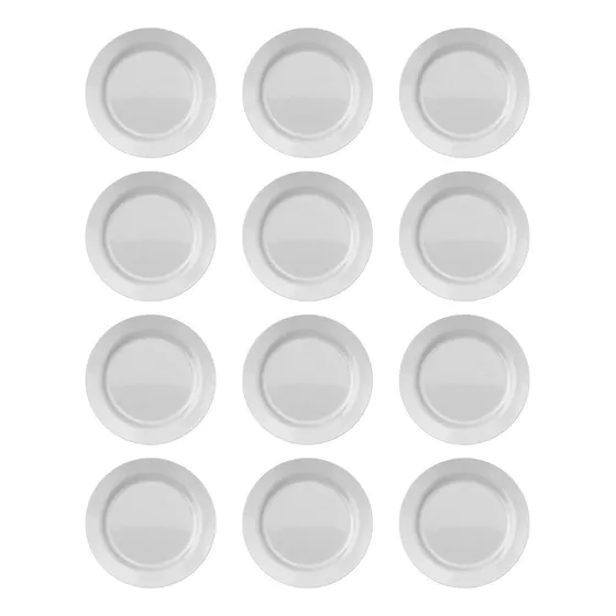 Prato Raso Opaline Menu 26,5cm - Kit 12 Unidades
