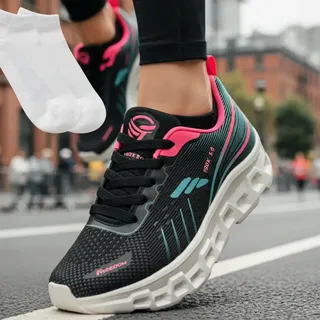 Tênis Casual Tenis Feminino Para Academia Numero 40 Casual Shoes Black Shoes With Rainbow Bottoms Academia Tenis Casual Feminino  Tamanho 40 Tênis Academia Feminino