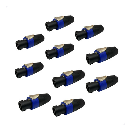 Kit Com 10 Conectores Datalink Speakon Machos Linha 4 Polos Cor Conector Speakon Kit Com 10 Conectores Datalink Speakon Machos Linha 4 Polos Cor Conector Speakon